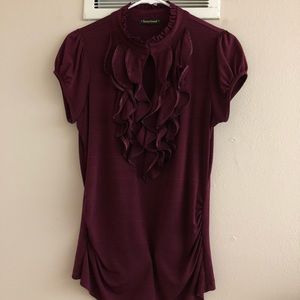 Burgundy blouse